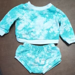 Cat & Jack Tie-Dye Set - Blue and White
